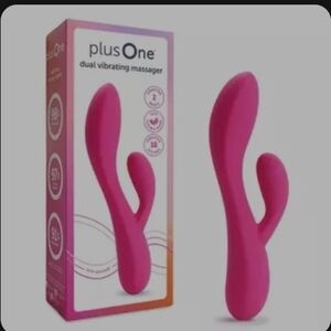 Plus One Dual-Arm Silicone Vibrating Massager - Pink